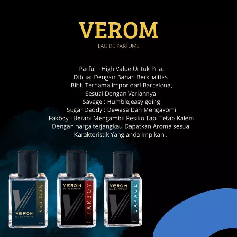 parfum Verom Viral Original Terbaru limited edition (EDP)