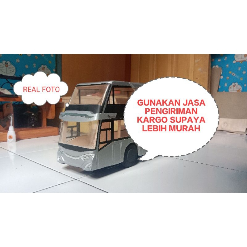 MENTAHAN MINIATUR BUS SKALA 1:20 MURAH