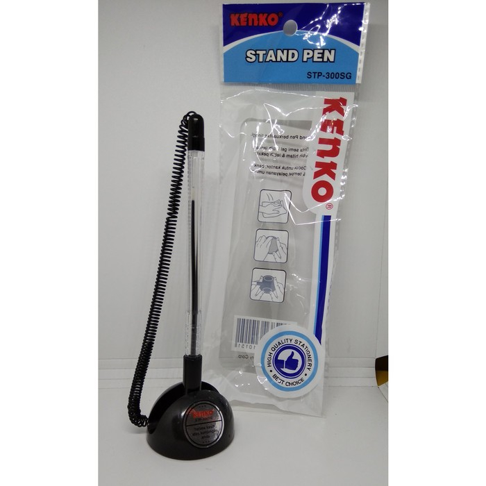 

Pulpen Meja Bolpen Ballpoint Kenko Stand Pen Kenko Stan Hitam Black SP-300SG Black Ink