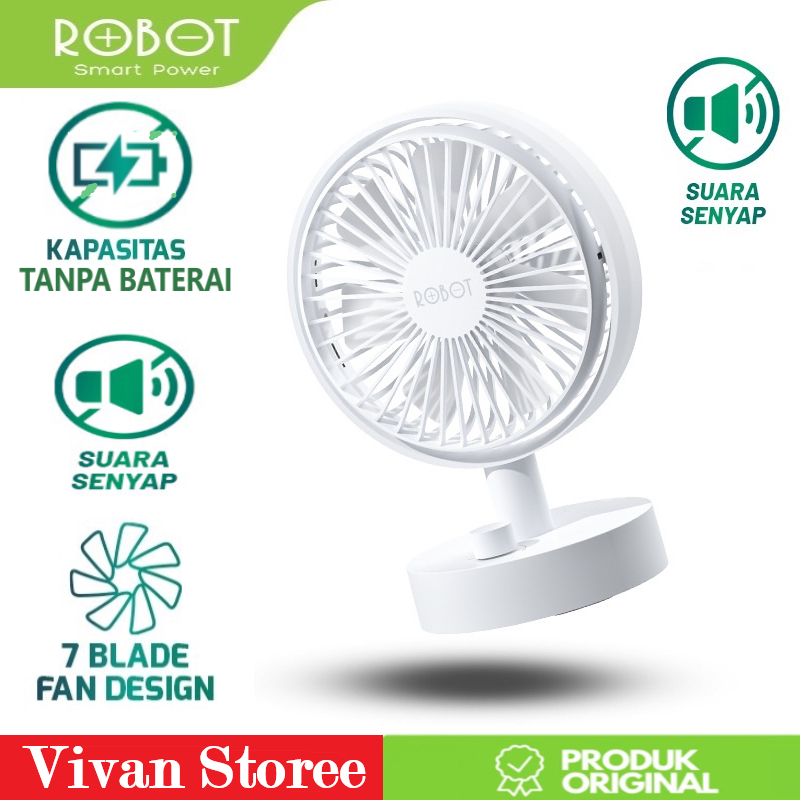 ROBOT Mini Fan BF18S Kipas USB Mini Tanpa Baterai Garansi Original Resmi 1 Tahun