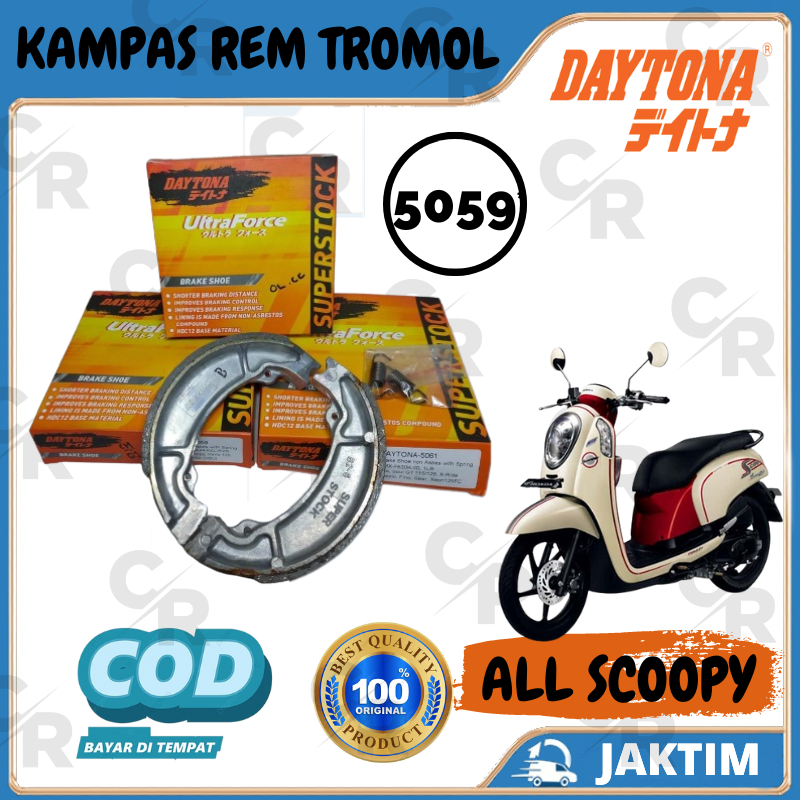 Kampas Rem Belakang Tromol Honda SCOOPY Daytona ORIGINAL