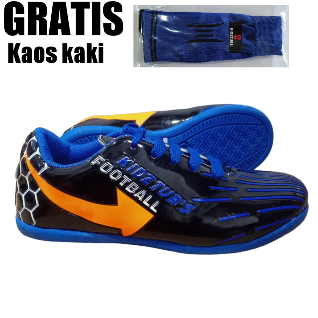 KIDZTUBS Sepatu Futsal Anak Laki Laki Perempuan Cowok Cewek Tanggung Kecil Umur Usia PAUD TK SD SMP 