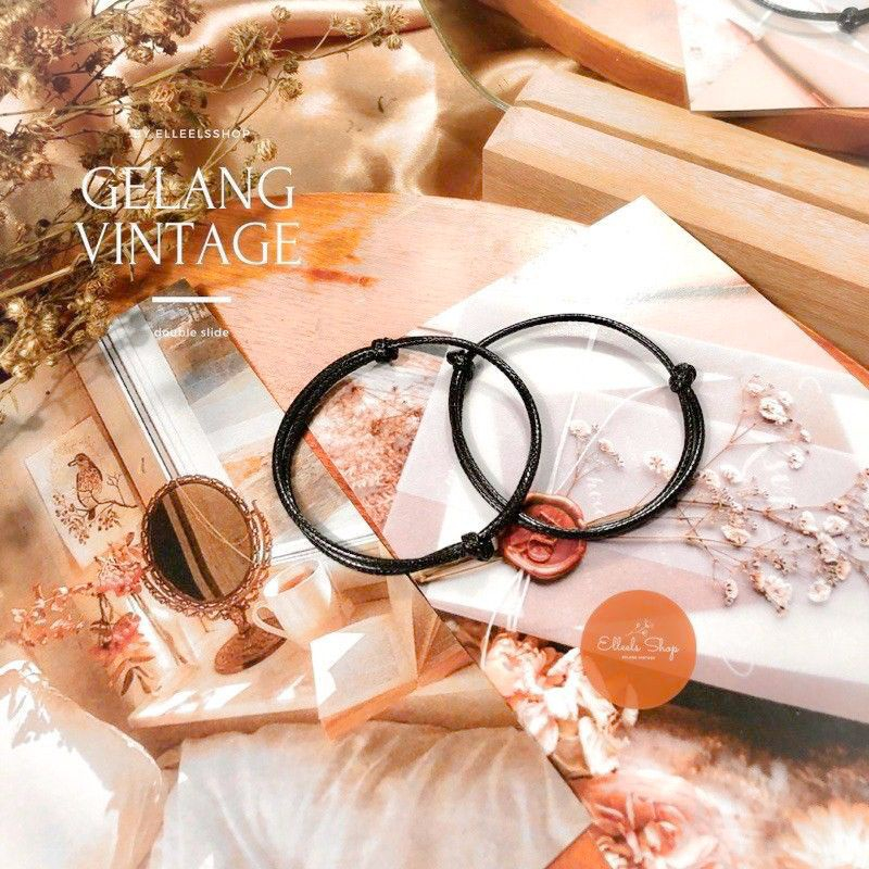 GELANG TALI POLOS 1 MM & 1,5 MM / GELANG KOREA / GELANG TALI / GELANG VINTAGE TERMURAH