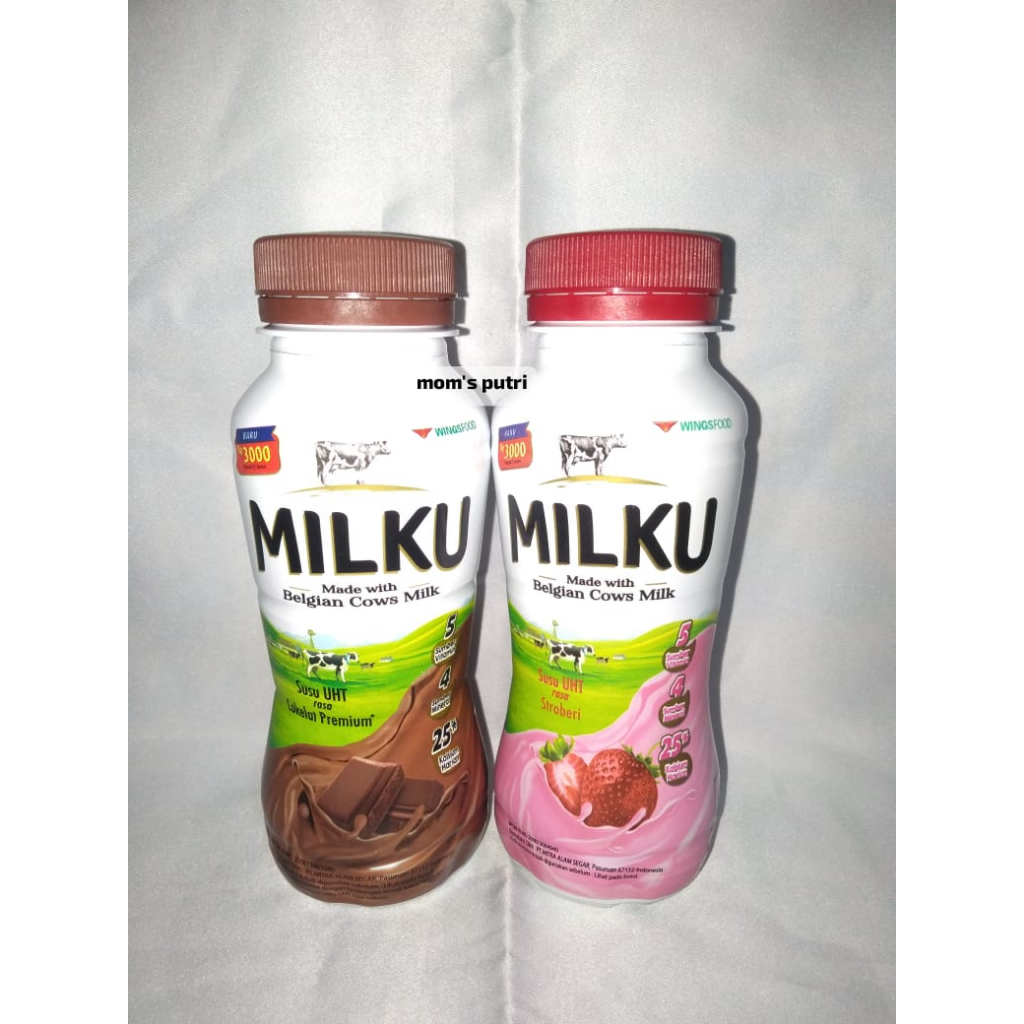 

MILKU SUSU UHT STROBERI | COKLAT PREMIUM 200ml