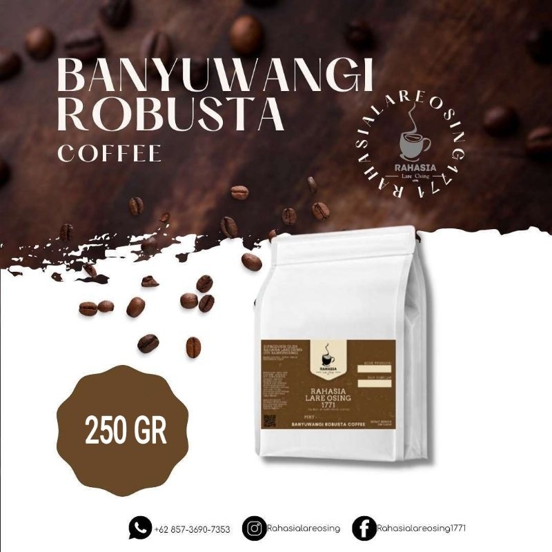 

Kopi Robusta 250 Gram Bubuk/Giling Murni Banyuwangi - Rahasia Lare Osing