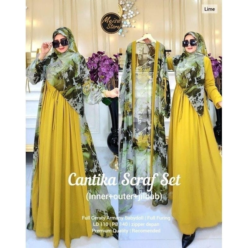 READY JS. CANTIKA 2 SET GAMIS LABEL JASMINE