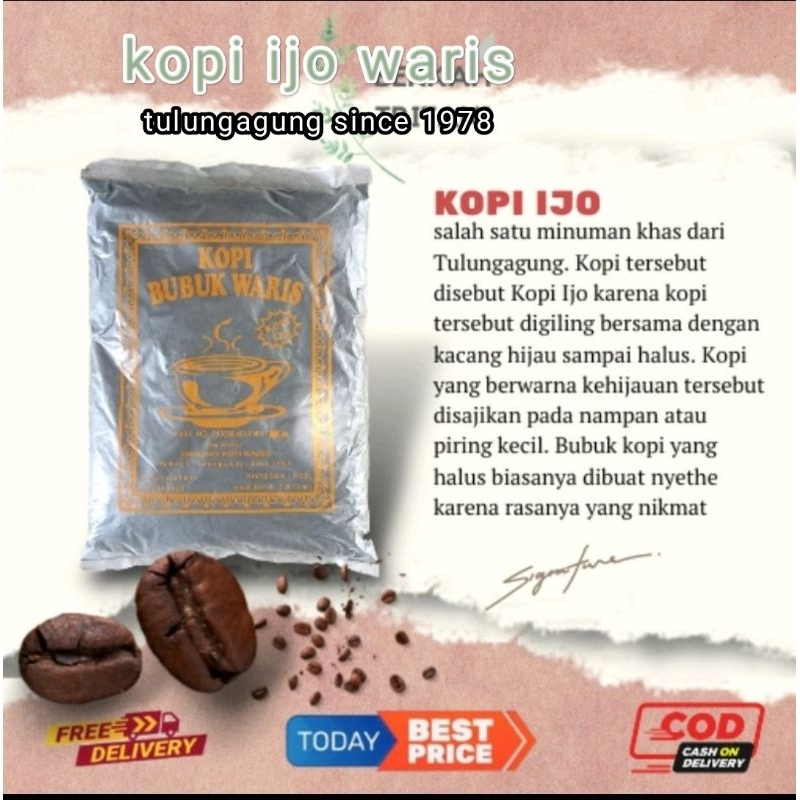 

KOPI IJO WARIS khas kota tulungagung. 100gram