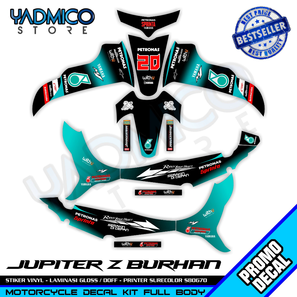 Decal Jupiter Z Burhan Full Body - Stiker Motor Jupiter Z Burhan Full Body - Decal Hologram Jupiter 