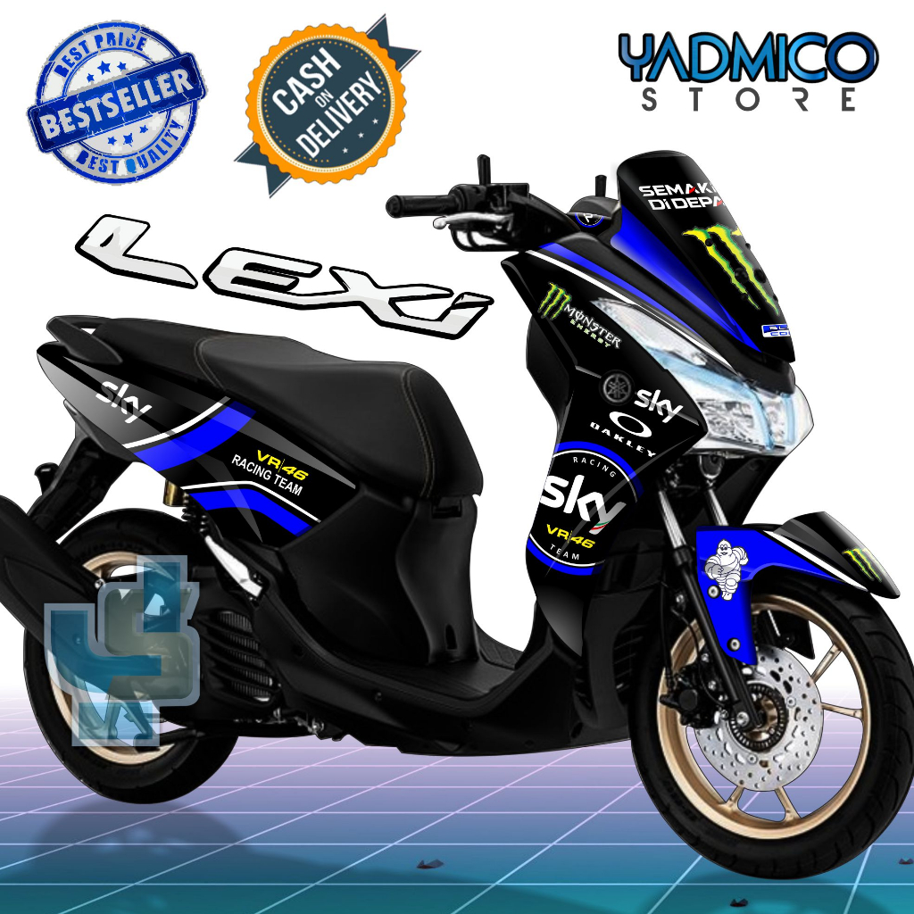 Decal Lexi 125 Full Body - Stiker Motor Yamaha Lexi 125 Full Body - Decal Hologram Lexi 125 Variasi 