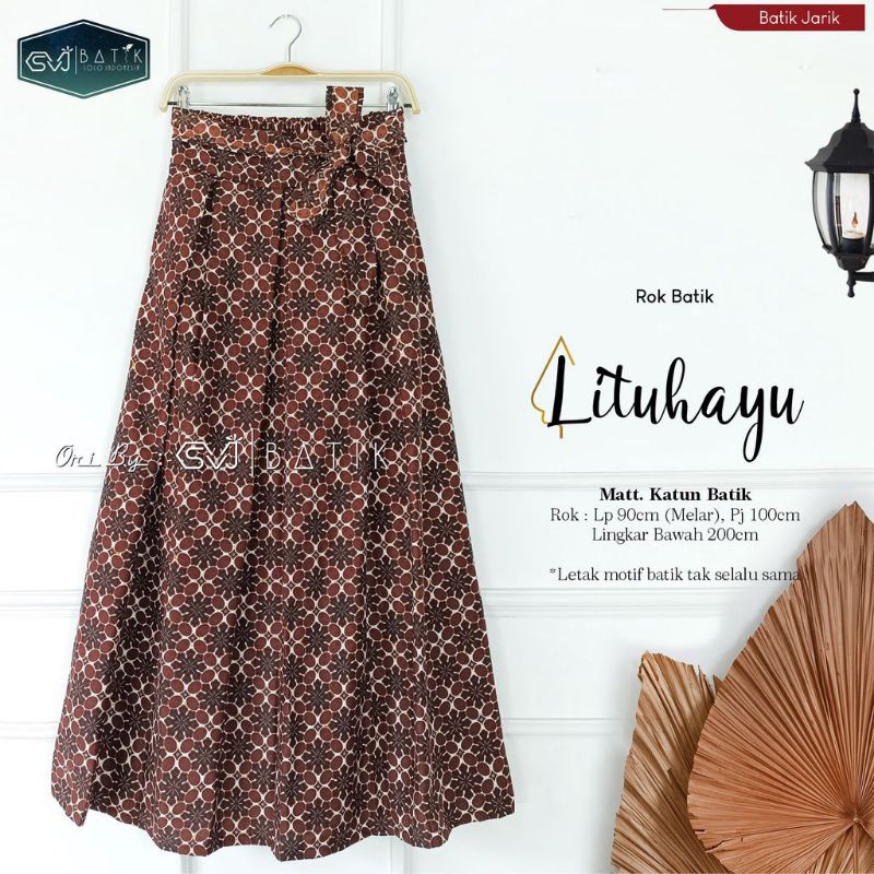 ROK BATIK LITUHAYU ROK BATIK PAYUNG PANJANG KLASIK