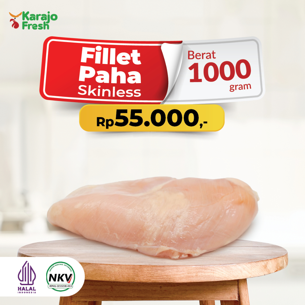 

Boneless Paha Ayam Fillet 1000 Gram 1 Kg Halal Ayam Fillet Fresh Premium Chicken Katsu Chicken Steak 1 Kg