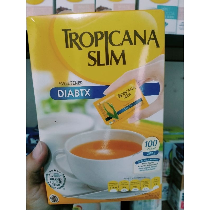 

Tropicana slim sweetener diabtx 100's