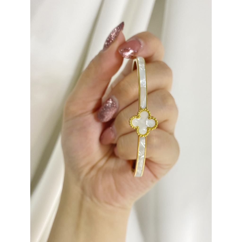 Gelang VCA van cleef / gold bracelet vca with mother pearl / perhiasan tangan wanita premium