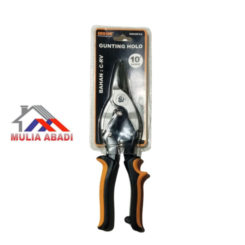 Promo Gunting Holo Hioshi / Gunting Baja Ringan 10" Lurus Heavy Duty Hioshi