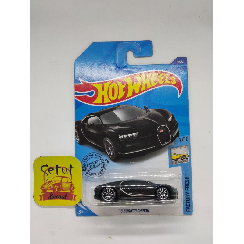 HOT WHEELS HOTWHEEL 16 BUGATTI CHIRON HITAM BLACK