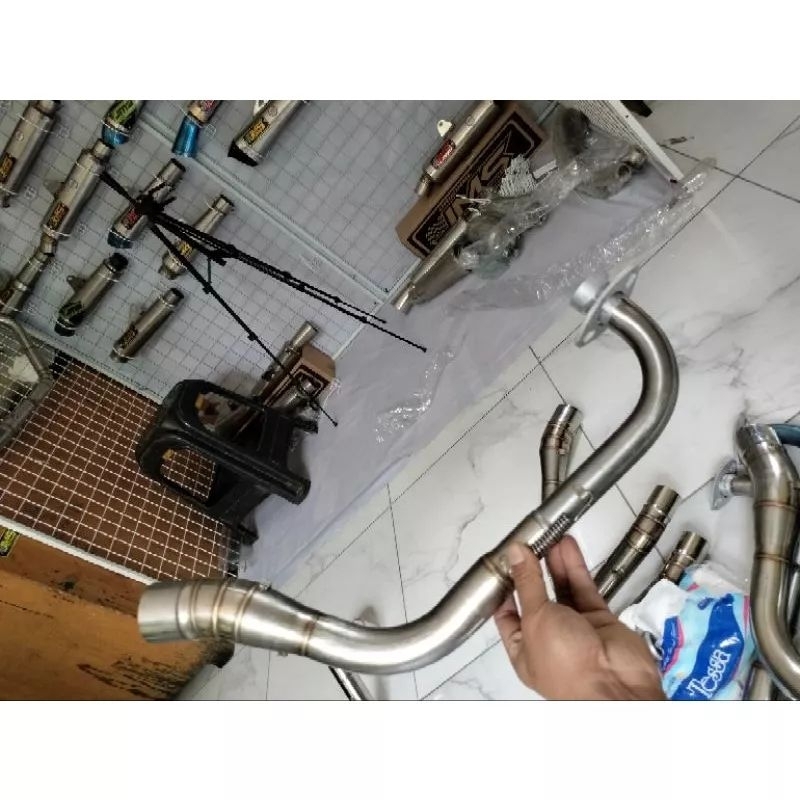 leher knalpot racing Mio diameter 50mm Mio sporty soulkarbu Mio smile