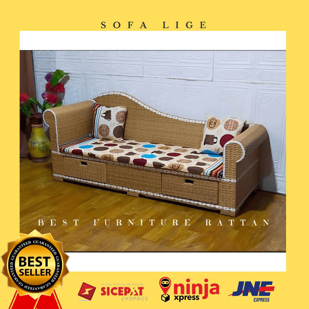 Set Kursi Sofa Korsi Bangku Lige Duduk Teras Malas Empuk Nyaman Santai Rotan Sintetis Untuk Teras Ru