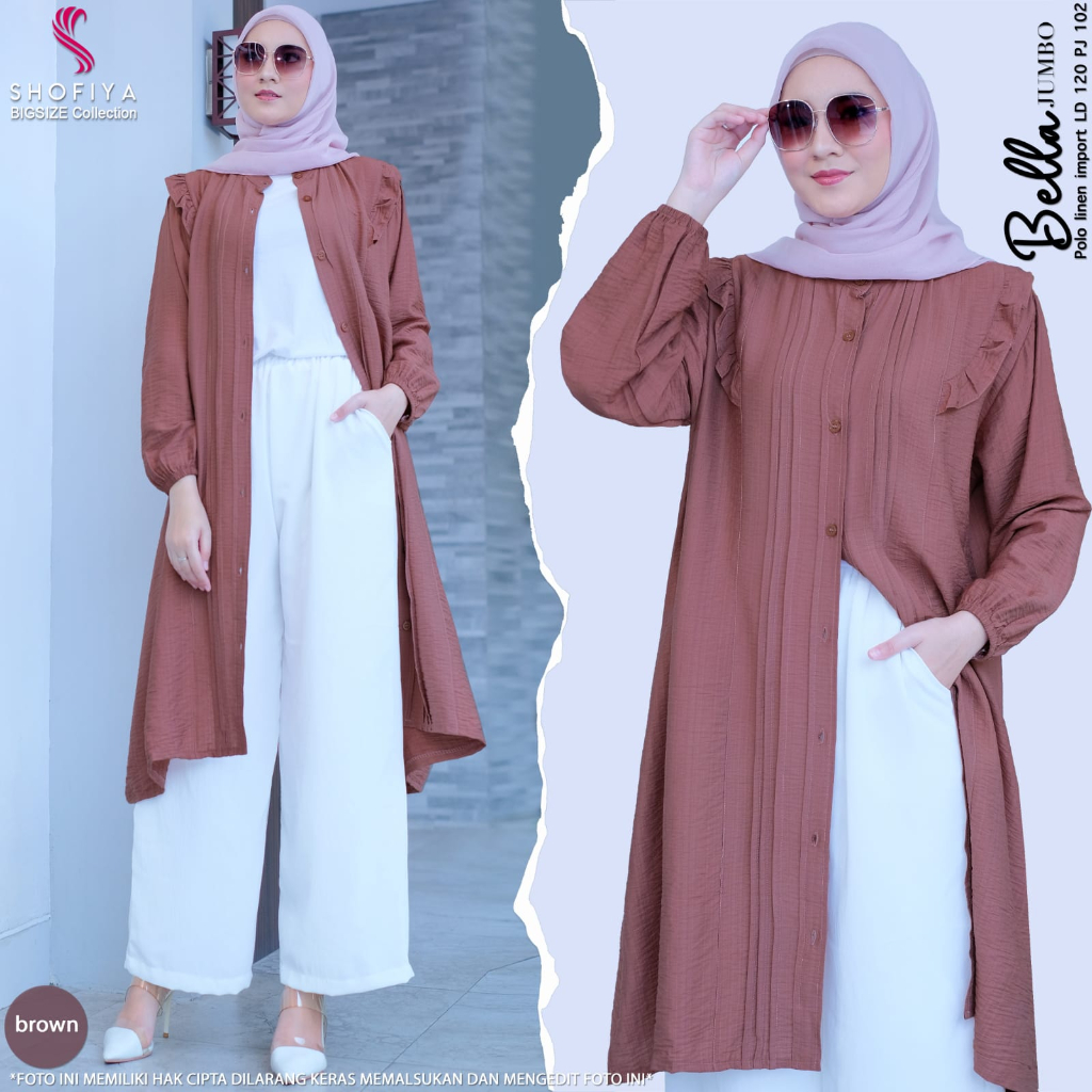 BELLA LONG TUNIK POLOS ORIGINAL SHOFIYA