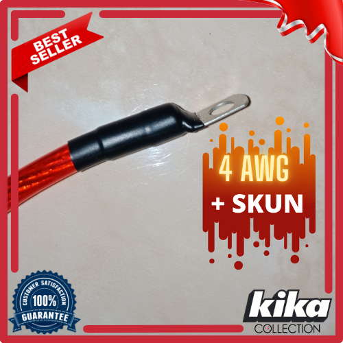 Kabel 4 AWG Plus 2 Skun Kabel Negatif Kabel Massa Kabel Grounding 4 AWG Kabel 4AWG