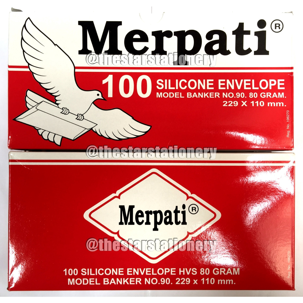 

(1 Pack isi 100 Lembar) Amplop Merpati 90 Perekat 80 Gram Uk. 23 x 11 cm / Amplop Kabinet / Amplop Kiky 90 / Amplop Putih Merpati No. 90