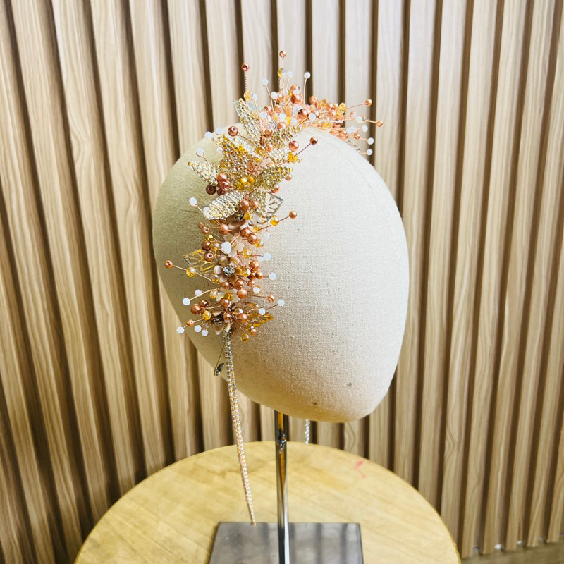 Mahkota model aisha juntai headpiece mutiara pengantin