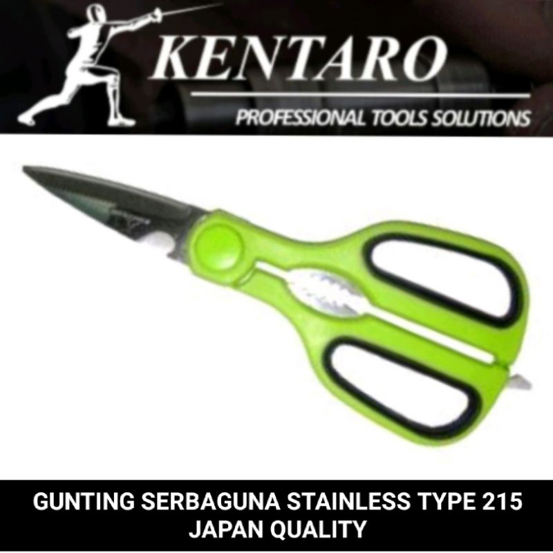 

gunting serbaguna type 215 stainles ( anti karat ) kentaro Japan quality