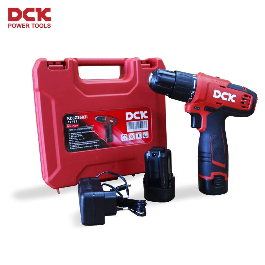 DCK KDJZ1602iE Bor Cordless Driver / Hammer Drill Baterai 16v Berkualitas