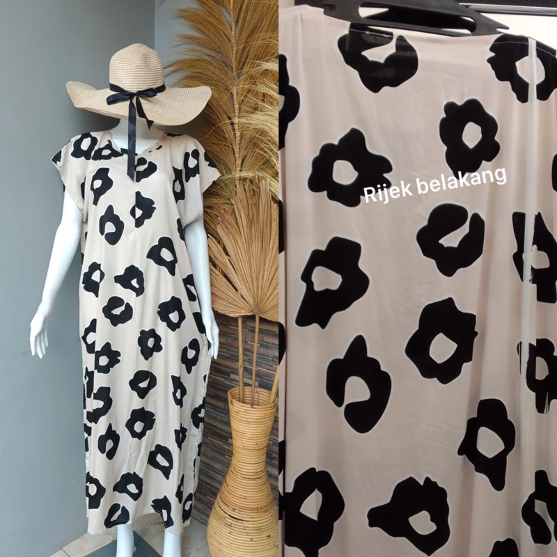 DASTER RIJEK PRINT/Daster BUSUI JUMBO /DASTER RAYON VISCOSE(Daster Rijek print)