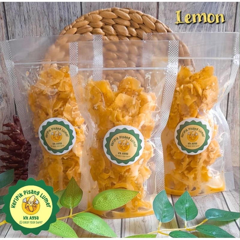 

Keripik pisang lumer rasa lemon