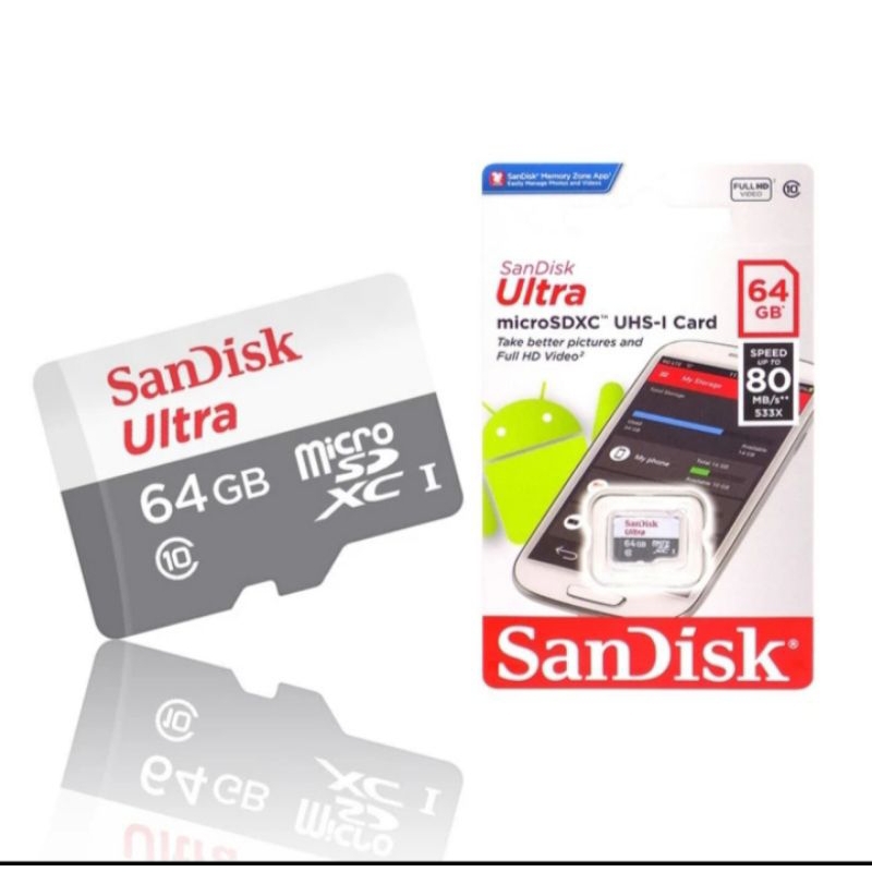 MEMORI SANDISK ULTRA ORIGINAL 16GB/32GB/64GB/128GB MIKRO SD CARD/KARTU MEMORI ORIGINAL SANDISK