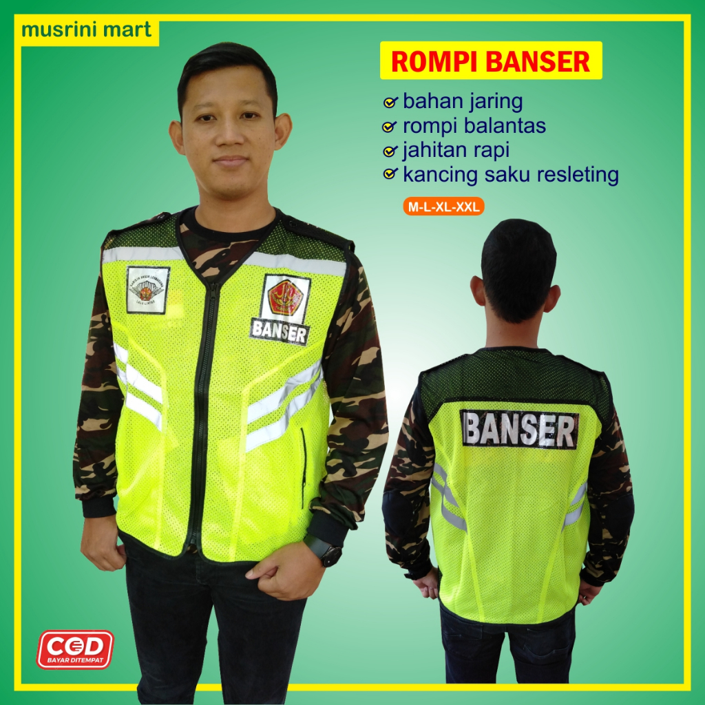 Rompi Banser Balantas Banser Lalu Lintas Rompi Hijau Banser Balantas Atribut Banser Nu Musrini Mart