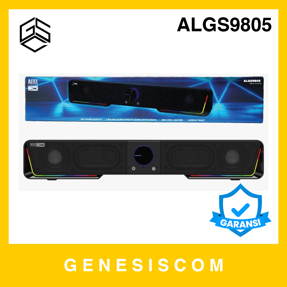 Soundbar ALTEC Lansing ALGS9805 RGB Gaming Wired Kabel Speaker Desktop Multimedia Game Sound Bar ALG