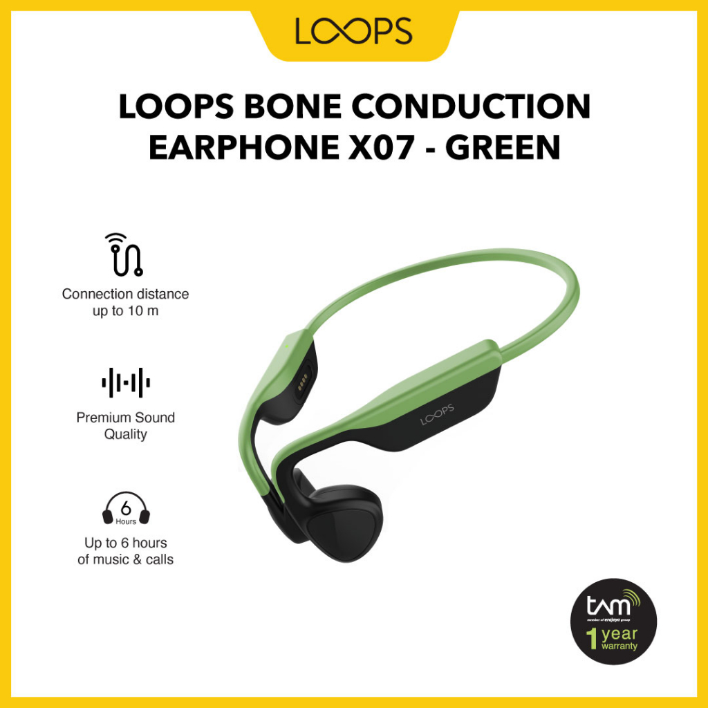 IYAN LOOPS Bone Conduction Earphone X07 - Green