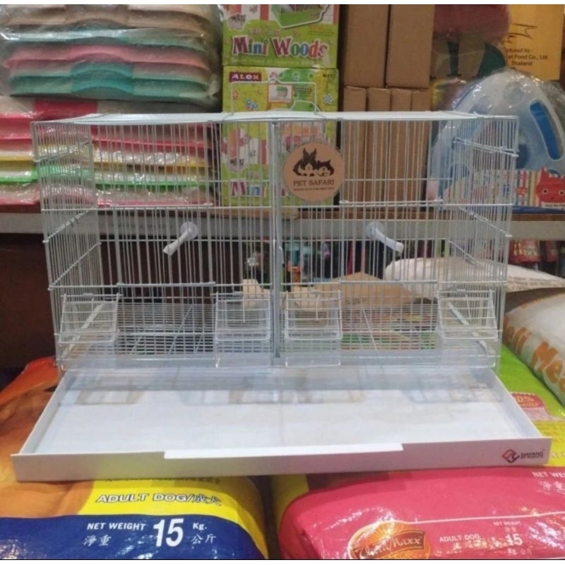 Kandang Burung Besi Kotak 2 Sekat Untuk Lovebird Dayang 503