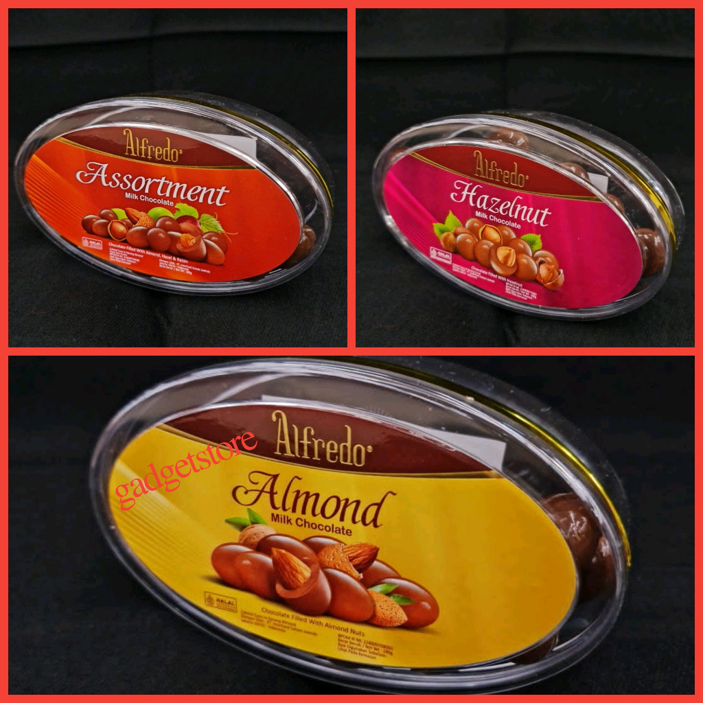 

Alfredo Coklat Susu isi Kacang Almond 180g