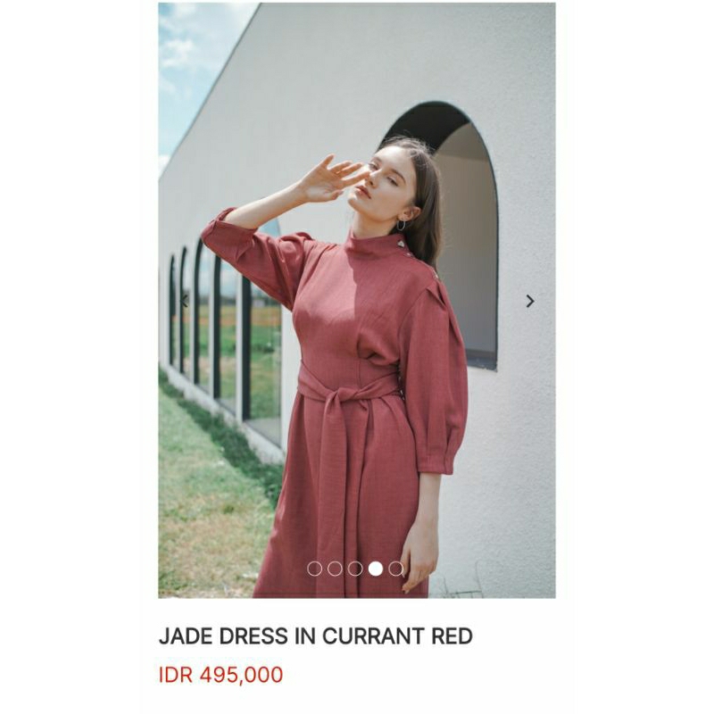 maven jade dress in currant red preloved