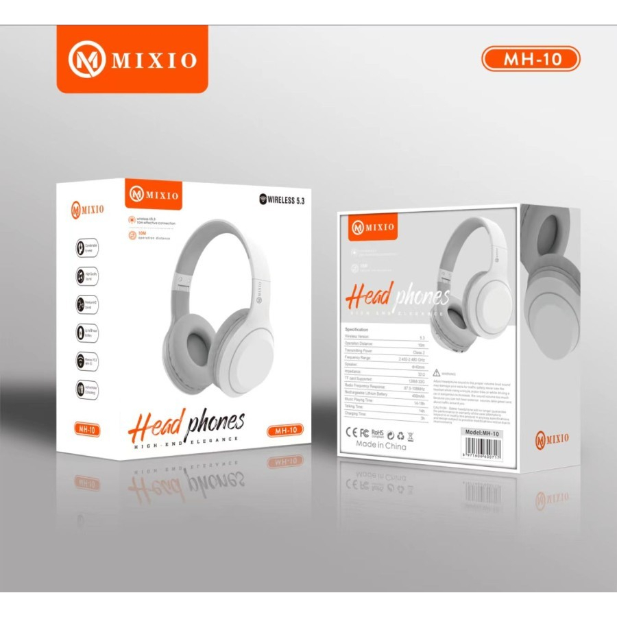 MIXIO MH-10 Headphone Bluetooth Wireless Headset Earphone 5.0