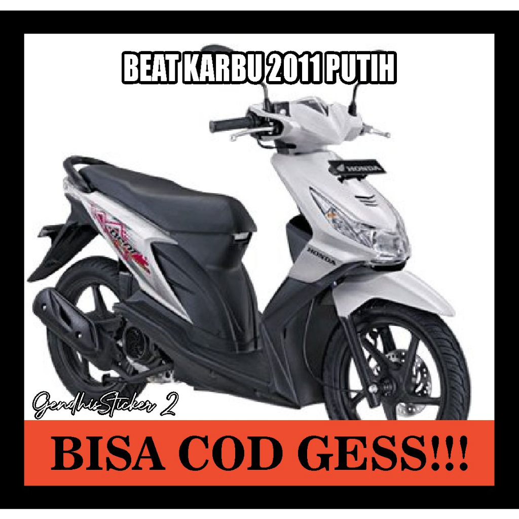 striping honda beat karbu 2011 putih