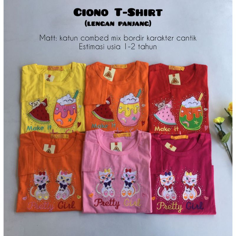 Ciono T-shirt Anak Perempuan Lengan Panjang