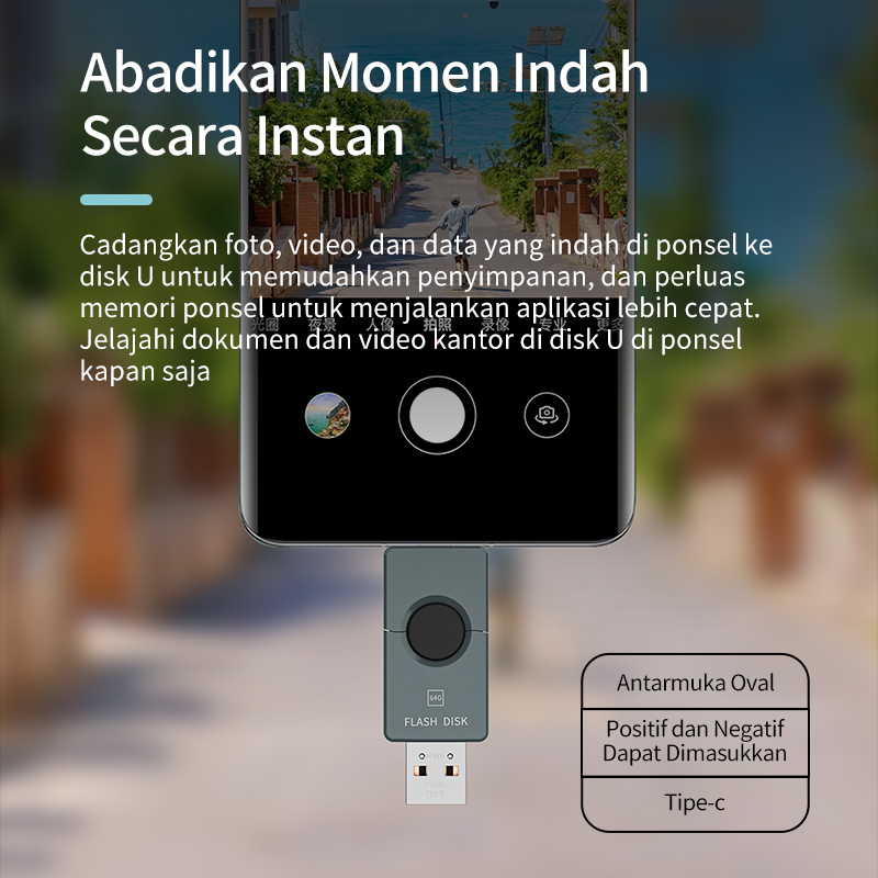 [HOT]BASIKE Flashdisk OTG Type C 128GB/256GB/64GB 240MBps High-Speed Reading for Komputer dan Ponsel-3