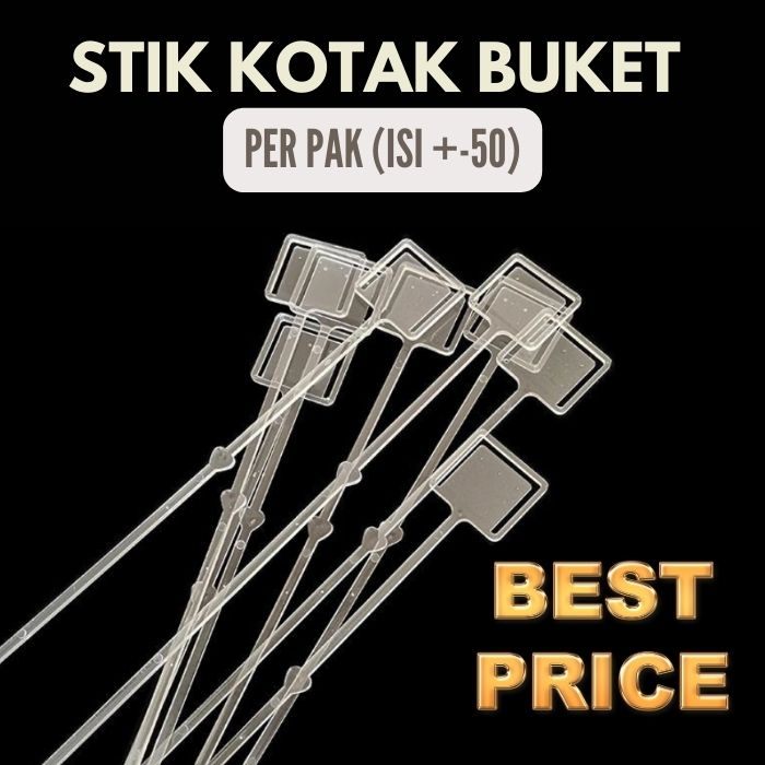 

[50 PCS] TERMURAH STIK BUKET KOTAK UNTUK BOUQUET BUNGA / UANG / SNACK X CM PER PAK