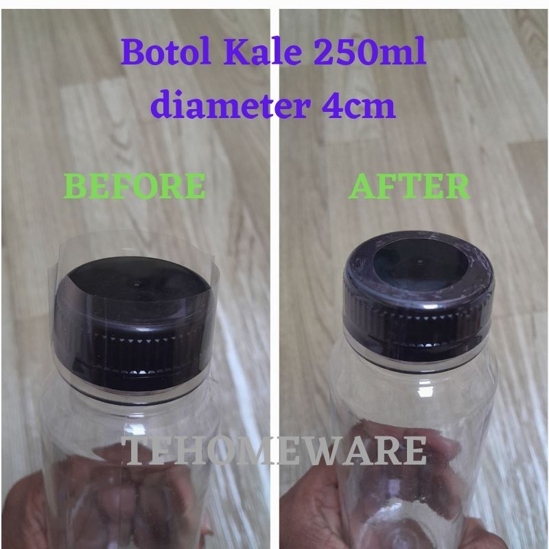 Plastik Segel Tutup Botol Kale 250ml diameter 4cm isi 100pcs
