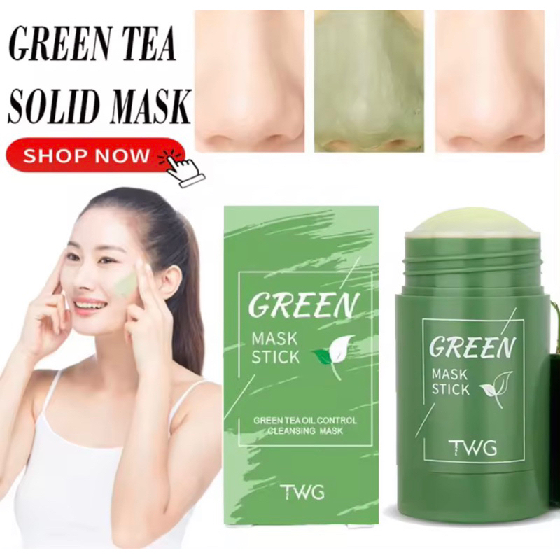 MEIDIAN Green Tea Mask Cleansing Clay Stick Masker wajah Masker Pembersih komedo/Cleansing Mask-TWG MASK