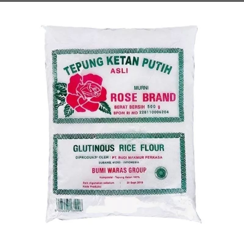 

Tepung Ketan Putih rose brand 500 gram