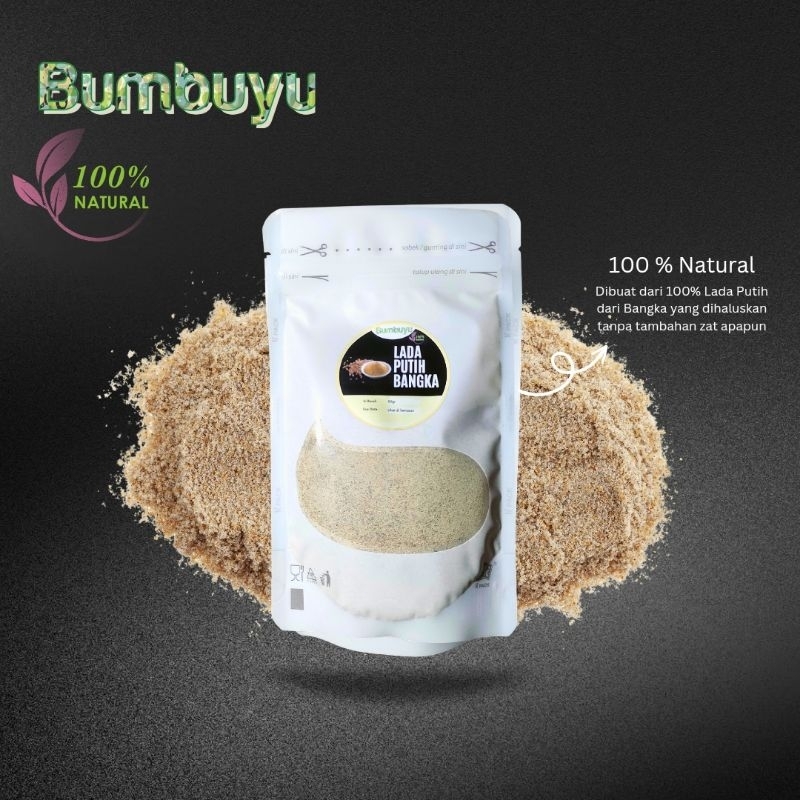 

Bumbuyu - Lada Putih Asli Bangka / Lada Bubuk Super/ Merica Bubuk / White Pepper