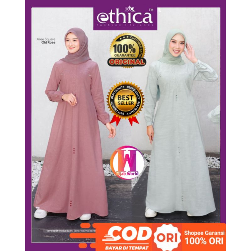 Gamis Ethica Ayumi 401 Terbaru / Baju gamis terbaru 2023 /  Gamis Modern / Gamis Simple Elegan / Dre