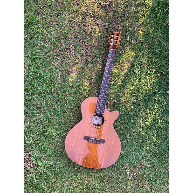 Gitar cort cec5nat top solid akustik elektrik original