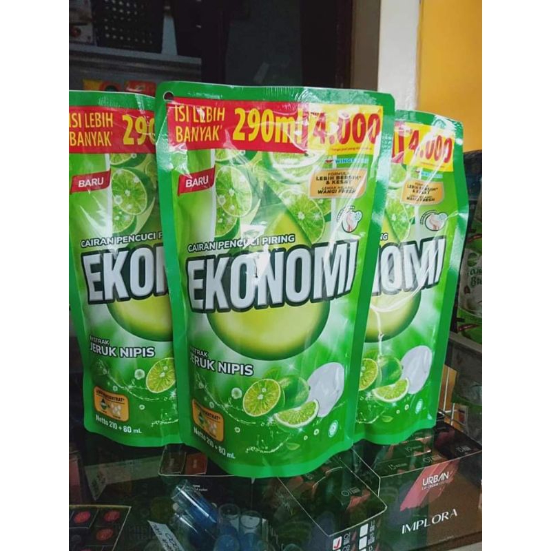 ekonomi cairan pencuci piring 290ml 3 pcs/random