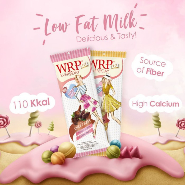 

WRP Everyday Low Fat Milk / Susu Rendah Lemak Vanilla / Chocolate isi 2 pc