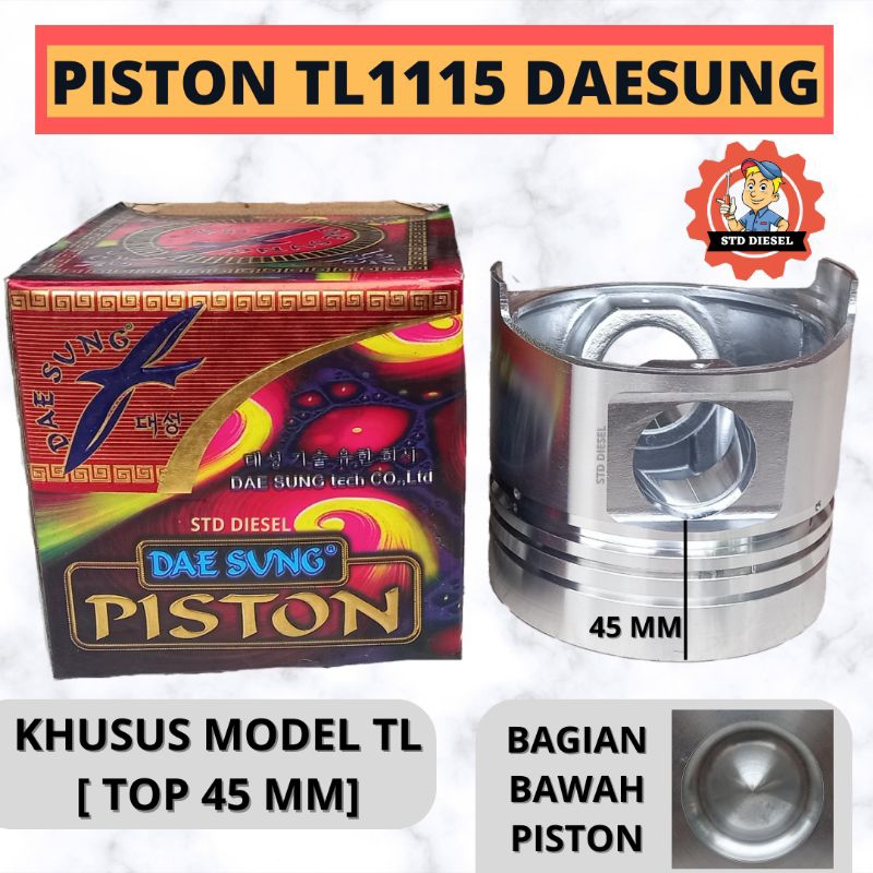 PISTON S1115 ZS1115 TL1115 TLD1115 MODEL TIANLI TOP 45MM MERK DAESUNG 대성 SEKER SEHER TL TIANLI TOP 4